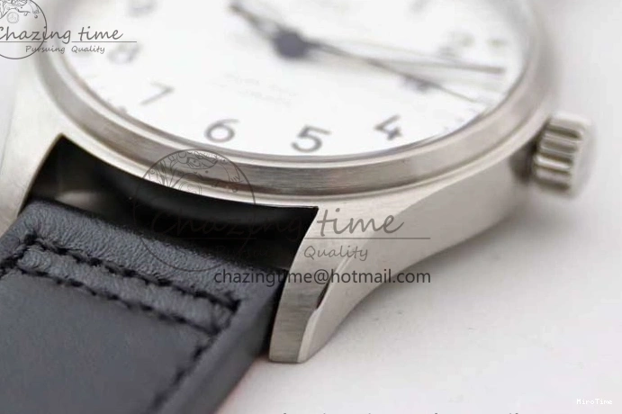 MIROTIME 0503 UrbanStyle Mark XVIII IW327012 SS M+F 1:1 Best Edition White Dial on Black Leather Strap A 7054